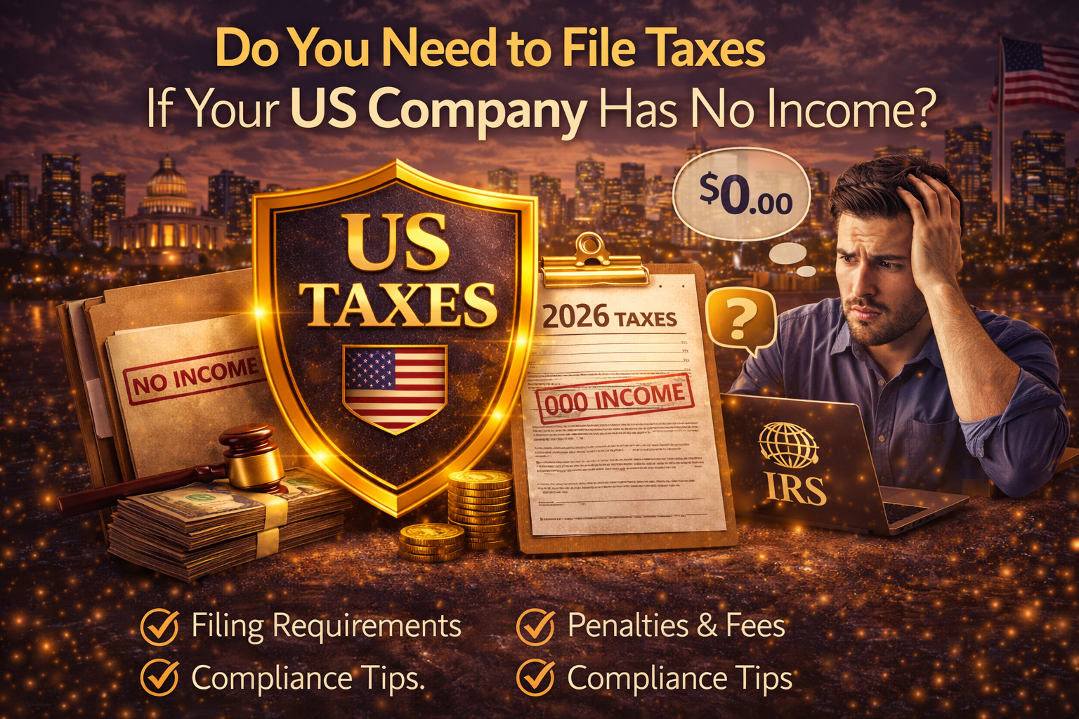 Do You Need to File Taxes If Your US Company Has No Income?