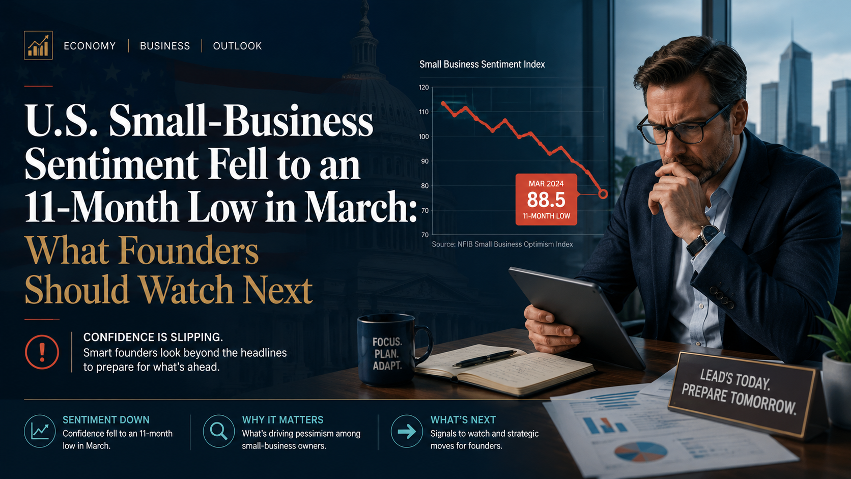 U.S. Small-Business Sentiment Fell to an 11-Month Low in March: What Founders Should Watch Next | CORPIUS