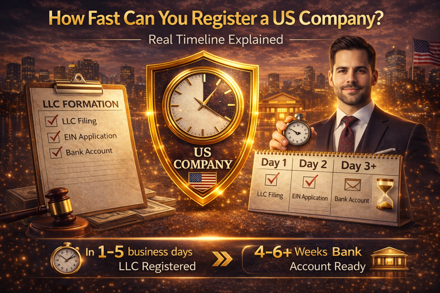 How Fast Can You Register a US Company? Real Timeline Explained